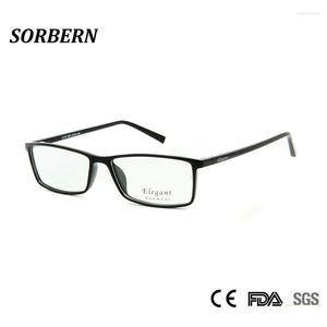 サングラスフレームSorbern TR90メモリスリムスクエアメンズグラス超軽量眼鏡