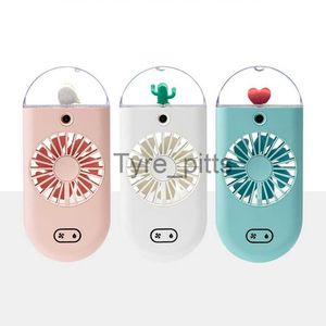 Taşınabilir Hava Soğutucular Mini Taşınabilir Handheld Püskürtme Fan 3 Dişli W/ LED Gece Işığı Kamp X0730 X0729 X0731 için Şarj Edilebilir