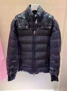 Зимняя куртка Мужское пуховое пальто с капюшоном Мужские теплые пальто Классический минималистичный Модная одежда Изысканность Трехцветные этикетки Дизайнерские верхние пуховики
