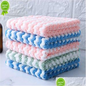 Cleaning Cloths 5/15Pcs Kitchen Anti-Grease Wi Rags Microfiber Wipe Household Products Mtifunctional Tools Gadgets Drop Delivery Hom Dhasg
