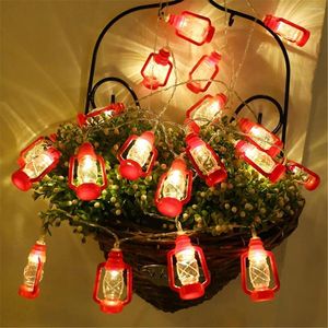 Strings Room Lights Decor 20 LEDs 3M/10ft Mini Retro Kerosine Lantaarn Led String Battery Operated Fairy Jaar 2023