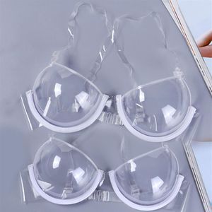 Neu Sexy Frauen 3/4 Tasse Transparent Klar Push-Up Bh Ultra-dünnen Riemen Unsichtbare Bhs Unterwäsche m99279M