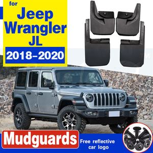 Samochodowe błotniki dla Jeep Wrangler JL 2018-2020 Fender Mudflaps Przednie tylne strażnicy splash klapy miękkie plastikowe akcesoria313s