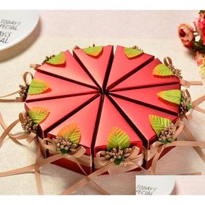 Gift Wrap 20/10Pcs European-Style Creative Personality Cake Type Candy Box Packaging Supplies Drop Delivery Home Garden Festive Party Dh0Zh