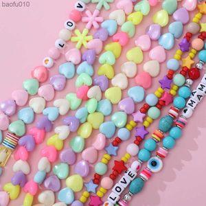 Multicolor Mobile Bead Chain Armband Telefon Hängande rep rem Akryl Långkedjeband Lanyard Presenttillbehör L230619