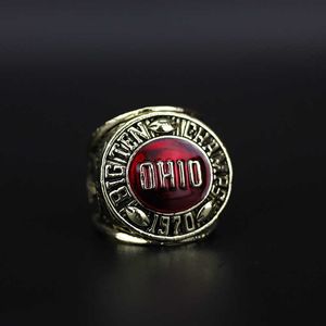 1970 Anello del campionato del campionato nazionale di football americano dell'Ohio State University Buckeye