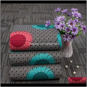 Fabric Odzież odzieżowa moda Poliestrowe odbitki ankara binta prawdziwy wosk 3 jardów afrykański tkanina do sukienki imprezowej xk5om258p