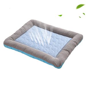 kennels pens Dogs Summer Sleeping Bed Breathable Cooling Ice Silk Small Medium Pet Sofa Puppy Dog Cool Blanket Cushion Dog Sleep Kennel Mat 230719