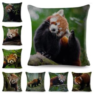 Pillow Chinese Cute Panda Printed Pillowcase Decor Lovely Wild Animal Cover For Sofa Home Car Polyester Case 45 45cm