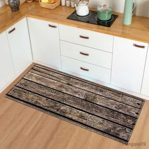 Carpets Color Wood Grain Home Entrance Carpet Door Mat Non-slip Kitchen Floor Mat Living Room Rugs Bedroom Bathroom Mat Tapis Chambre R230720