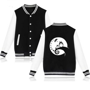 Min granne Totoro Baseball Jackets Kawai Cartoon Printing Casual Style Winter Jacket Hayao Miyazaki Studio Ghibli Totor SH19252D