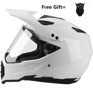 Motorcycle Helmets Gloss White Racing Downhill Full Face MX Cross Enduro Quad Mountain