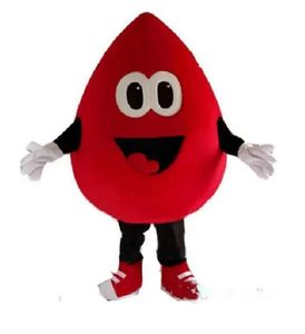 Traje de mascote de gota de sangue vermelho de halloween de alta qualidade personalizar personagem de tema de anime de pelúcia dos desenhos animados tamanho adulto carnaval de natal