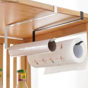 1pc Hanging Toilet Paper Holder Roll Paper Holder Bathroom Towel Rack Stand Kitchen Stand Paper Rack Home Storage Racks L230704