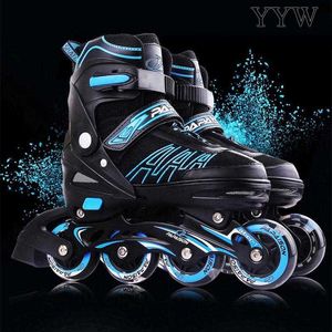 Sline Roller Skates Çocuk Sline Roller Paten Ayakkabı Boyun Çocuk Kız Çocuk Açık Kapalı Spor Spor ayakkabıları 4 Tekerlekler Flash Dişli Seti HKD230720