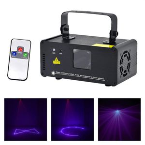 AUCD Mini Portable IR Remote 8 Ch DMX Purple 150MW Laser Scanner Stage Lighting Pro DJ Party LED SHOW Projector Lights DM-V150329K