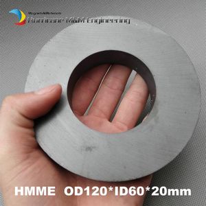 1 peça Anel de ímã de ferrite OD 120x60x20 mm cerca de 4 7 ímãs de cerâmica C8 de grau grande para placa de caixa de som de alto-falante DIY Su2493