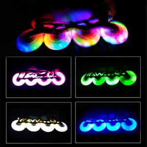 Inline Roller Skates JEEKOOL LED Speed Skate Flashing Wheel 6 Pieces 90A 90mm 100mm 110mm Speed Skating Light Wheels For Outdoor and Indoor Free Ship HKD230720