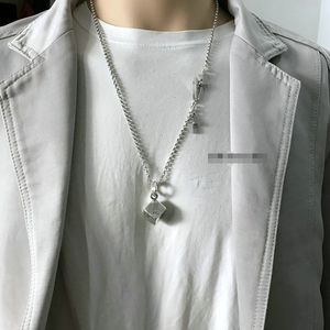 Personality Cross Necklace for Men and Women Pendant Vintage Silver Necklace Gift for Couples