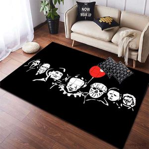 Carpets Halloween Horror Movies Character Huanted House Area Rug vardagsrum Dekor golvmatta för vardagsrum Alfombra Infantil R230720