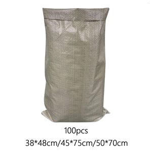 Storage Bags 100Pcs Polypropylene Bag Logistics Heavy Duty Sand For Flood Control Pography Beach Umbrellas Fixing Tents Tools