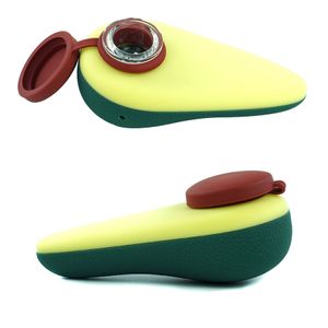 Silicone pipe new avocado shape small pipe will carry accessories pipe smoking Accessory Toacco Herb