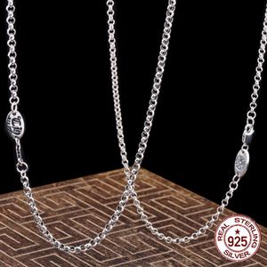 Collana in argento sterling S925 catena di perline gioielli classici personalizzati collana maglione lungo coppia modelli inviare regalo dell'amante289c