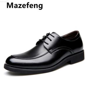 Zapatos de vestir Marca Mazefeng 2021 Zapatos de charol de calidad para hombres nuevos Zapatos de boda blancos Tamaño 38-48 Zapatos de vestir de hombre suave de cuero negro L230720