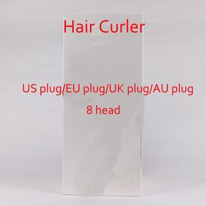 Arricciacapelli di alta qualità Strumenti per saloni professionali EU US UK AU Versione 8Heads Ferro arricciacapelli per capelli normali con confezione regalo218t