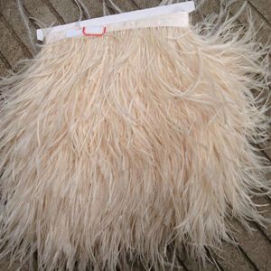 -10 yards lot ivory ostrich feather trimming fringe 5-6inch in width for crafts weddings sewing266n