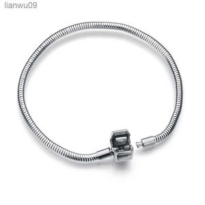 Armband rostfritt stål justerbar vacker pandora armband silver eller guldfärg för kvinnor man gåva punk smycken aldrig blekna l230704