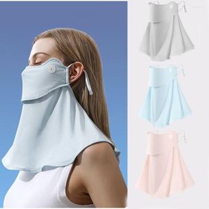 Bandanas Silk Face Mask Anti UV Sunshreen Tropical Veil dla Summer Men