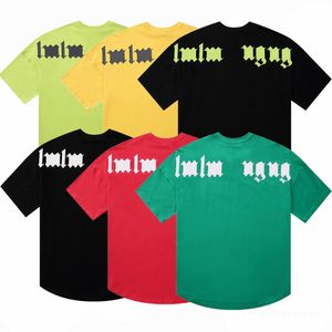 Yaz Mens Tasarımcı Tişört Giyim Tasarımcıları Gömlek Kadın Tişörtleri Moda Boya Graffiti Çift Kısa Kollu Grafik Tee Gevşek Gelgit Mürettebat Boyun Mektubu