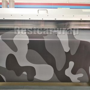 Matte Black Grey Camo VINYL Full Car Wrapping Camouflage Foil Adesivi con foglio di copertura per camion Camo con dimensioni dell'aria 1 52 x 30m211p