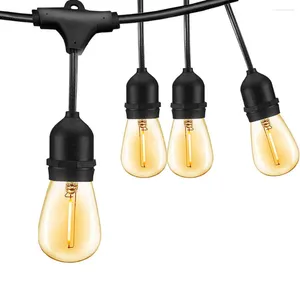 Cordas 10 PÇS E27 LED Lâmpadas Edison Retrô 220 V 2700 K Inquebrável Lâmpada de Vela de Filamento Branco Quente Para Luzes de Cordas Externas