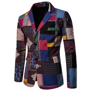 Neue Ankunft Blume Blazer Mann Neue Anzug Jacke Herbst Casual Männlichen Einreiher Hohe Qualität Anzug Größe 7 242137