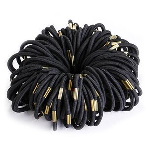 100 Pcs set Black Elastic Hairbands for Girls Fashion Women Scrunchie Gum for Hair Accessories Elastic Hair Bands263G