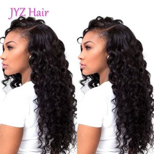 Deep Wave Human Lace Wigs Grade Brazilian Malaysian Virgin Soft Human Hair Lace Front Wig With Baby Hair Full Lace Wigs Bleached K249m