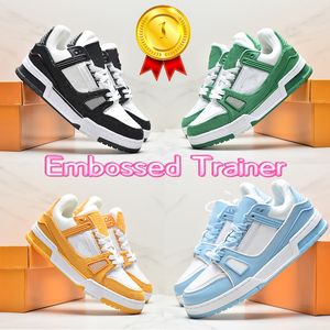 Designer-Schuhe für Herren, lässige Turnschuhe, Logo-geprägte Turnschuhe für Männer und Frauen, dreifach weiß, schwarz, grün, niedriger Herrenschuh, Damen-Leder, flach, modisch, Luxus-Trainer-Sneaker