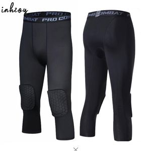 Męskie spodnie Kolan Basketball Kolan Basic Compression Sports Ochrona przeciw kolizyjnej pad 230720