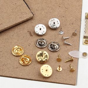 100Set Copper Metal Holder Brooch Pins Badge Brosch Bashållare för DIY -smycken Making213b