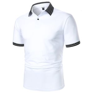 Herren-Polohemd, Poloshirt, kurzärmelig, solide, lässig, für Herren, Sommer, urban, Business, Revers, gerippt, 230720