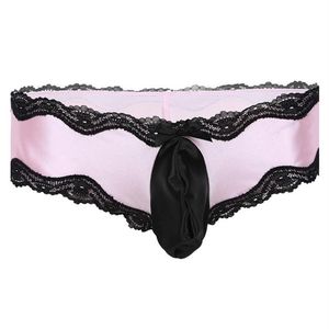 Kadın Panties Sissy Lingerie Erkekler için Crossdress iç çamaşırı düşük belli seksi eşcinsel bikini dantel işçiliği bedeli pepeli 272g