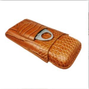 Humidors a 3 dita di alta qualità Scatola per sigari portatile in pelle Custodia per sigari portatile con taglierina Vendita diretta in fabbrica