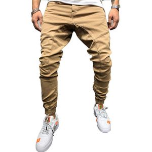 Мужчины бегут брюки с твердыми пеник -брюками Slim Fit Bunders Мужская одежда повседневная гарем -брюки Уличная одежда Whole269y