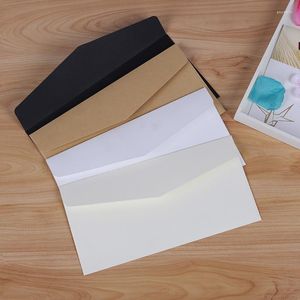 Papel de embrulho 20 PCS Envelopes de papel Produtos de impressão Envelope Kraft Cor lisa Retrô Simplicidade Convite Material escolar