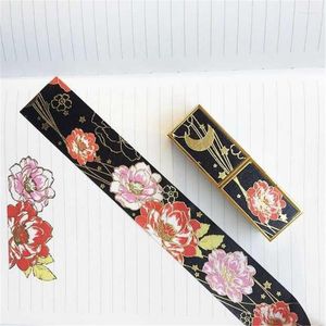 Gift Wrap Peony Flower Month Lipstick Washi Tape Set Adhesive Decor DIY Scrapbooking Sticker Label Masking Tapes S070