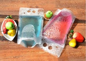 Sacchetto per succo stand-up con cerniera smerigliata Duty Borsa per bere in plastica traslucida a prova di calore portatile con cannuccia Ghiaccio richiudibile FrozeSacchetti per bevande trasparenti Borse n