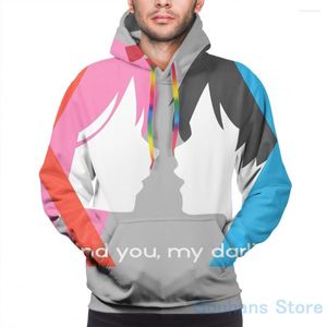 Erkek Hoodies Mens Sweatshirt Kadınlar İçin Sweatshirt Franxx'teki Komik Sevgilim Seni Bulunum Baskısı Sıradan Hoodie Streatwear