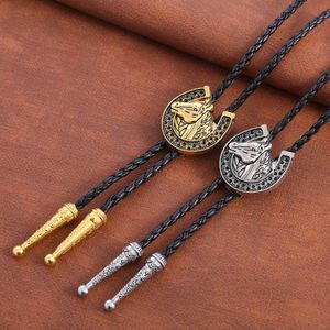 Bolo Ties Creative fashion vintage horse head Bolo tie HKD230719